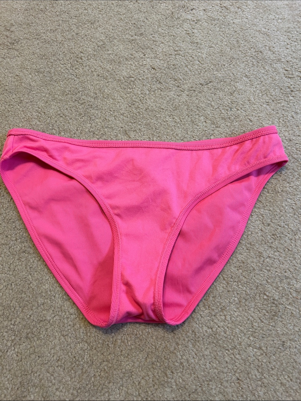 Pink Ribbed Bikini Bottoms - Picture 3 of 8